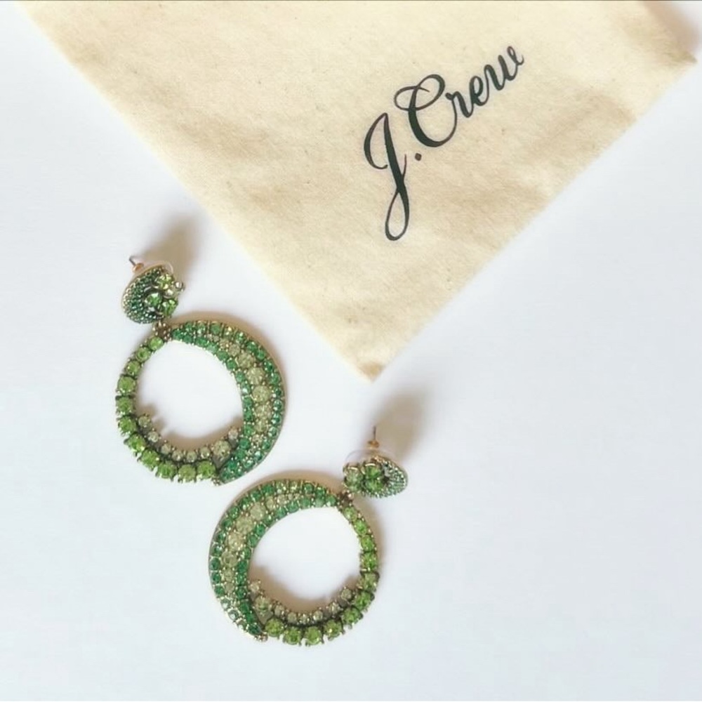 J. CREW CELESTIAL CRYSTAL DROP STATEMENT EARRINGS